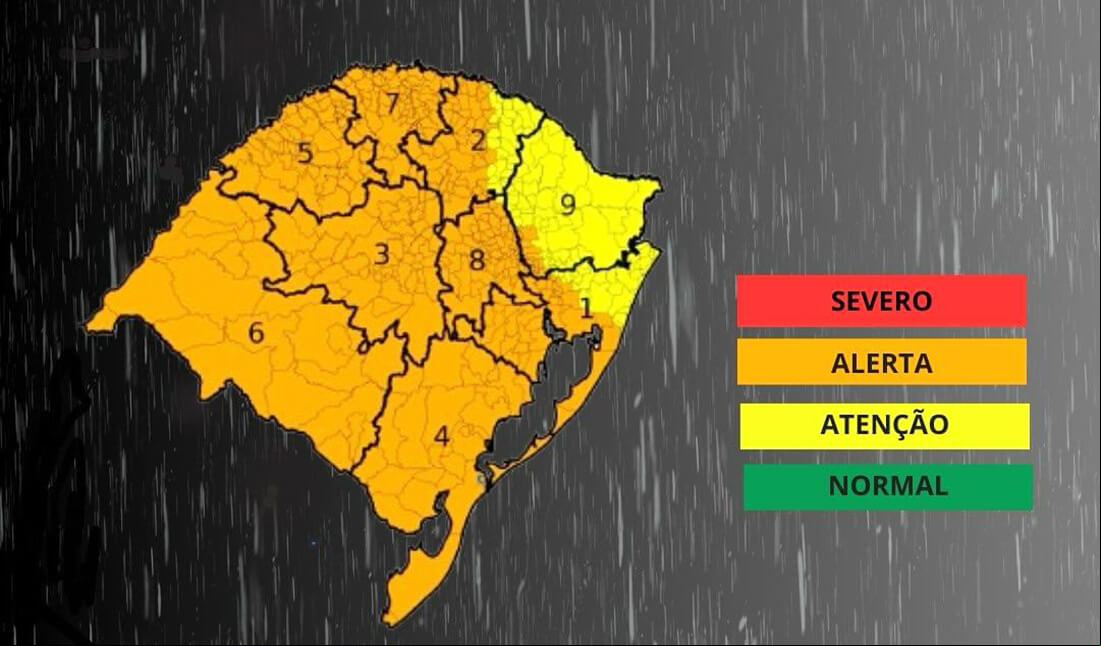 Capa Defesa Civil alerta para fortes chuvas e temporais nesta quinta-feira