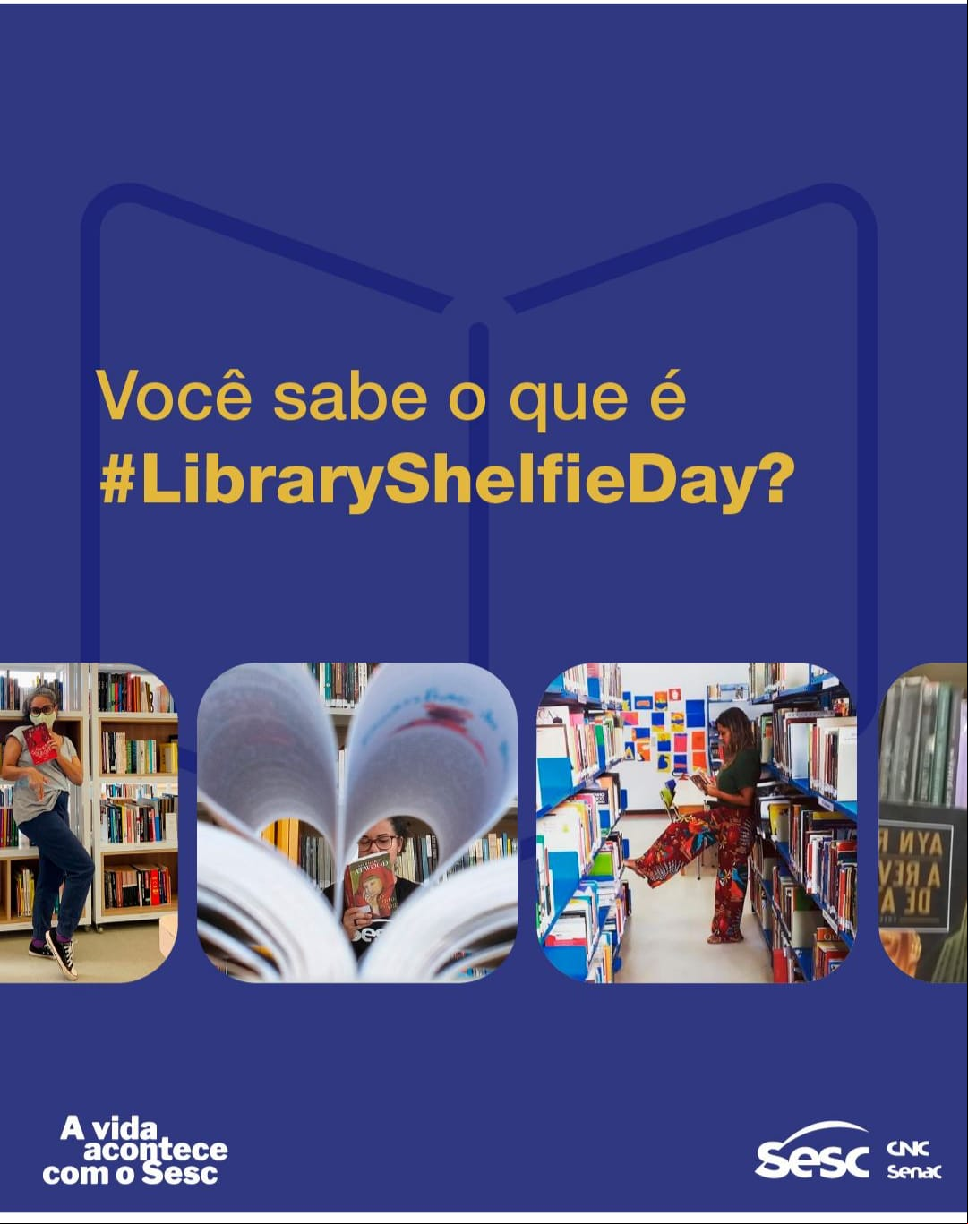 Capa Hoje é o #LibraryShelfieDay!