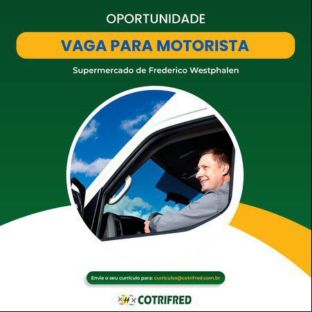 Capa Cotrifred tem vaga de trabalho